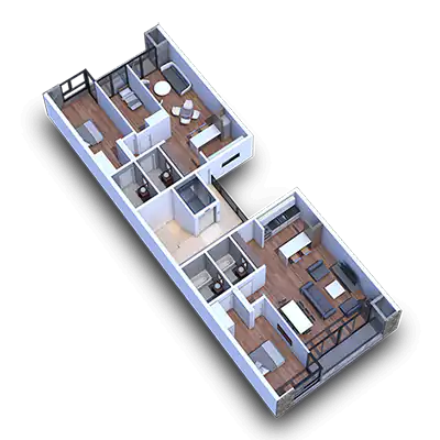 Isometric Floor Plant by 3D Render Art